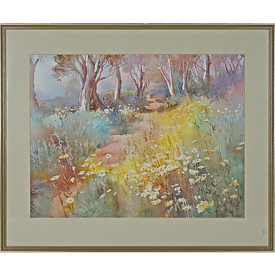 Judith Roberts (1932-) Rainbow Bushland Watercolour