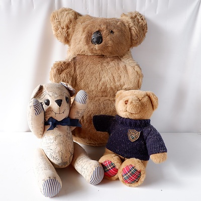 Three Vintage Teddy Bears