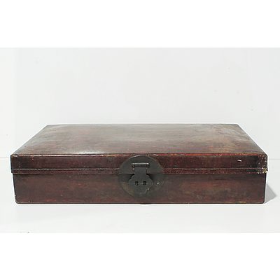 Asian Trunk with Decorative Paper Lining