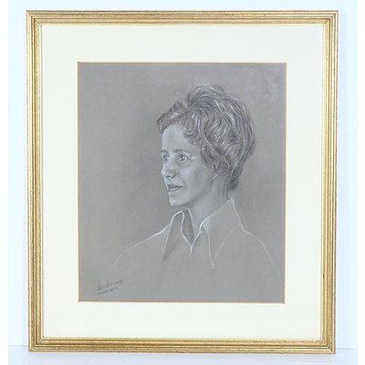 Ian Boward Portrait of a Woman 1979 Graphite on Paper