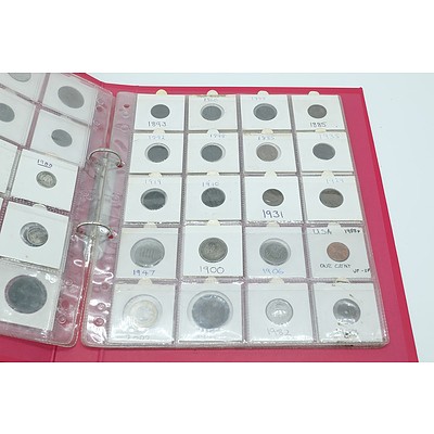 Collection of Various Foreign Coins Including 1988 U.S One Cent Coin, 1936 Half Penny and More