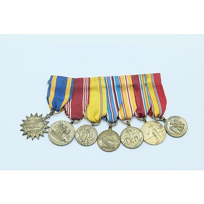 Group of American Second World War Medals, Ribbon Bars and Miniatures