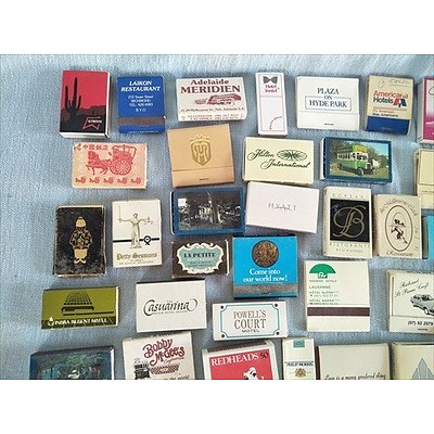 Collection of 74 old match boxes & books - from various countries mostly 20 plus years in age (some vintage)