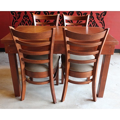 Seven Restaurant Dining Tables and 25 Chairs