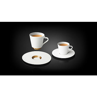 Nespresso Ritual Collection Lungo Cup and Saucer Sets - Lot of 10 - New