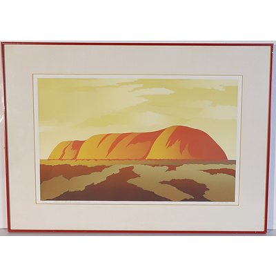 Don Gee Ayers Rock at Sunrise 1984 Screen Print 69/170