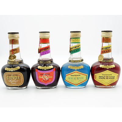 Four Mini Continental Brand Liqueur's