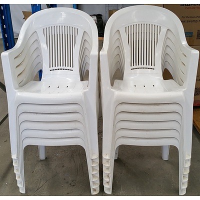 Home Base Resin Outdoor Chairs - Lot of 12