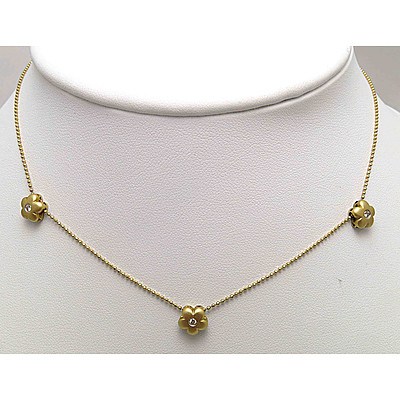 18ct Diamond-set Italian Necklace