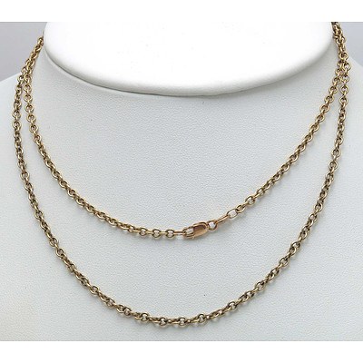 9ct Rose Gold Chain - very long