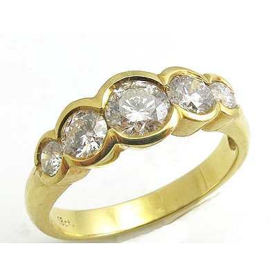 18ct Gold Diamond Ring 1.29 Carats