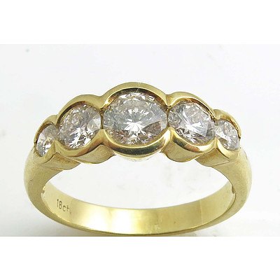 18ct Gold Diamond Ring 1.29 Carats