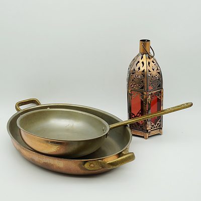 Group of Copper Coloured Kitchenware, Including Rodd