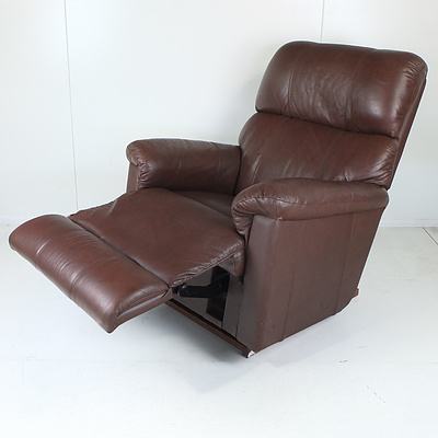 Brown Leather Lazy Boy Recliner