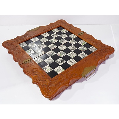 Chinese Collapsible Wooden Chess Set