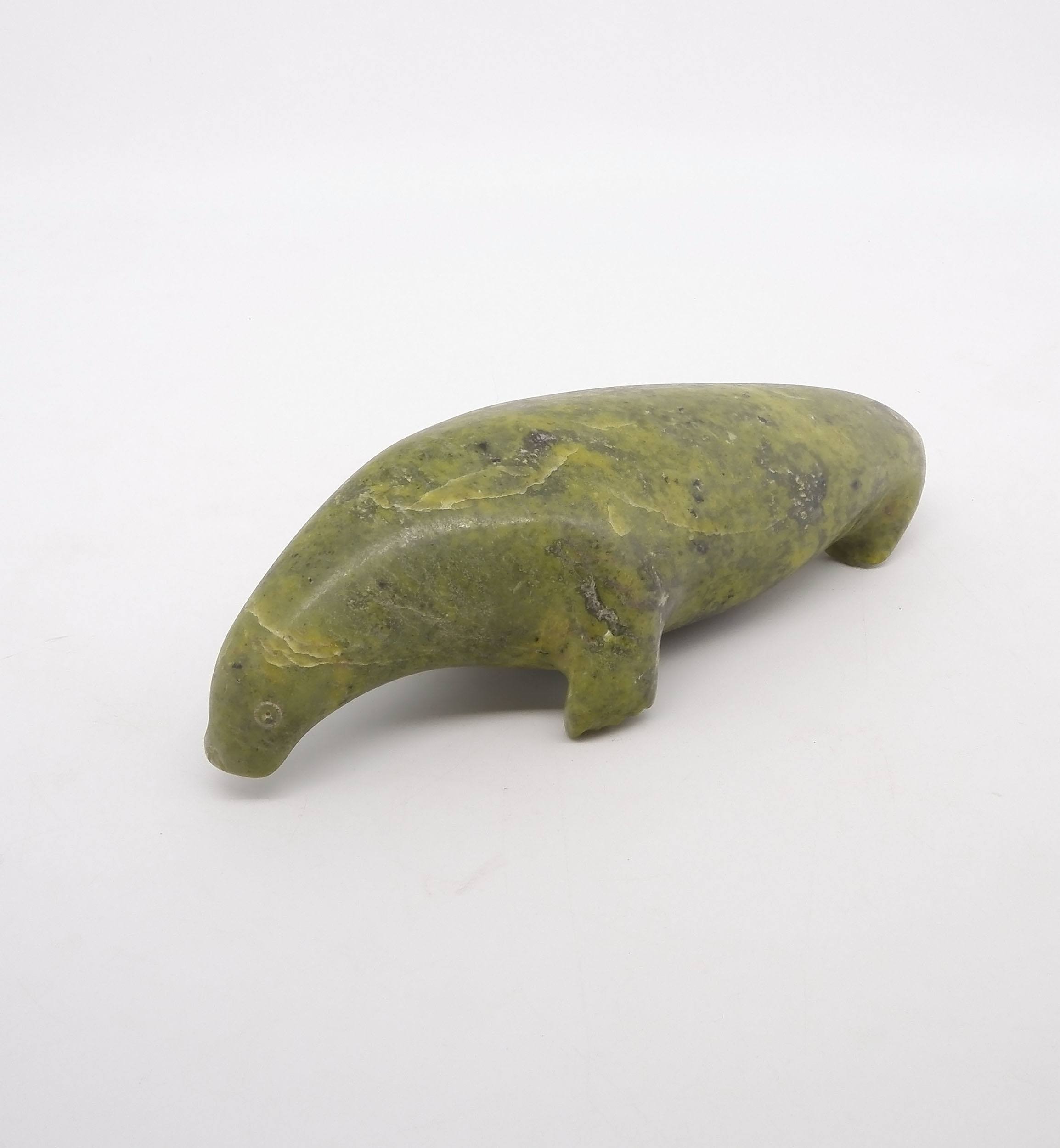 'Josephi Pudluq (Inuit Dates Unknown) Carved Soapstone Seal'