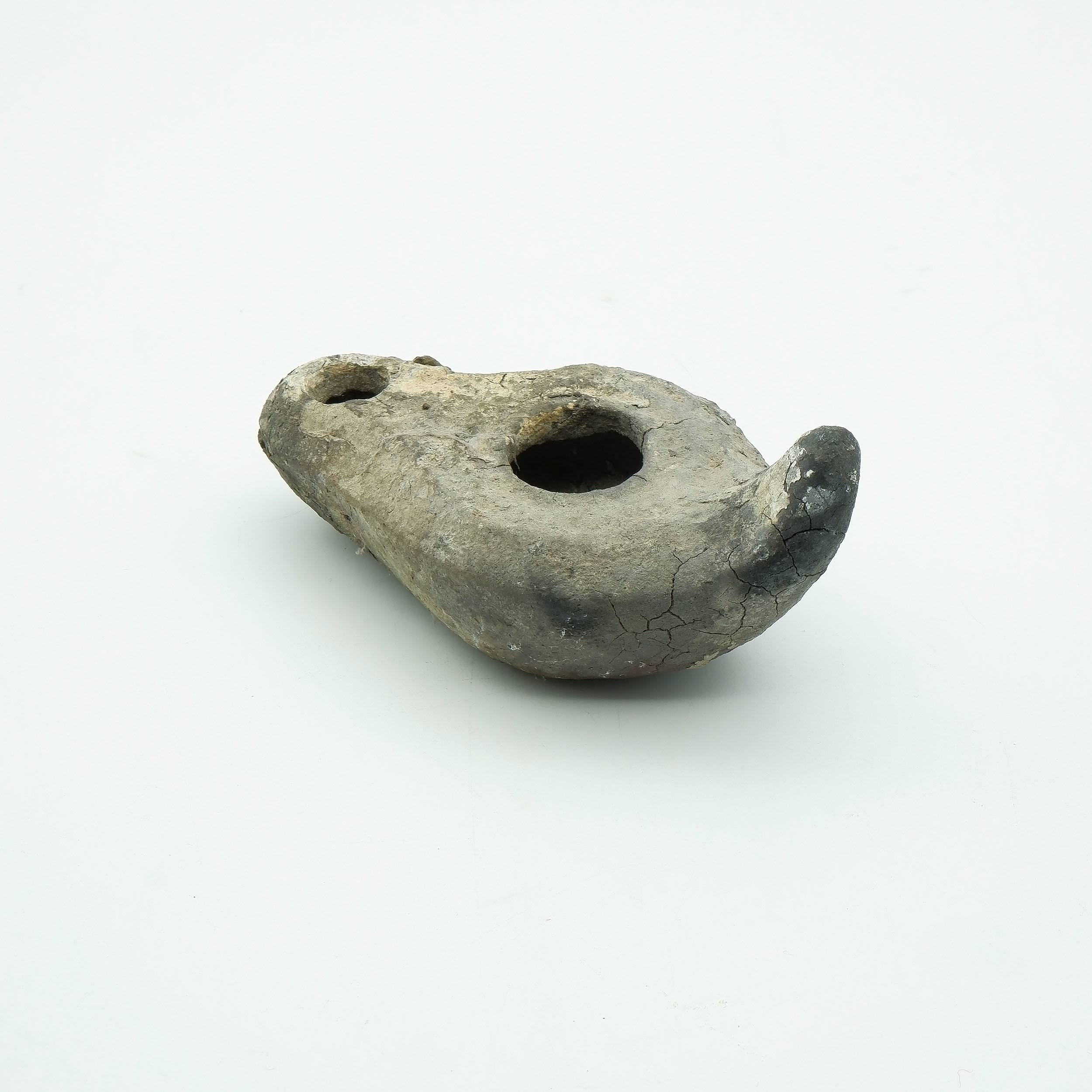'Roman Oil Lamp Earthenware Collected 1953'