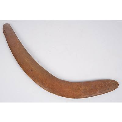 Old Aboriginal Boomerang with Incised Designs, From Amata