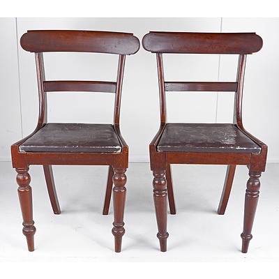Four Australian Cedar Bar Back Chairs 19th Century