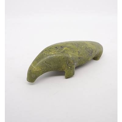 Josephi Pudluq (Inuit Dates Unknown) Carved Soapstone Seal