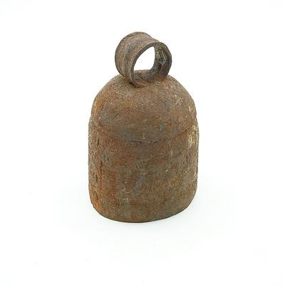 Old Bedouin Camel Bell with Camel Bone Clapper 1950s