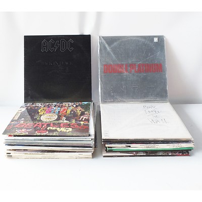 Group of Vinyl Records Including Pink Floyd, AC/DC, The Beatles, Black Sabbath and more