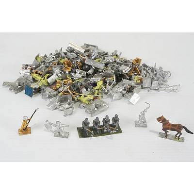 Large Group of Painted and Unpainted War Game Figurines