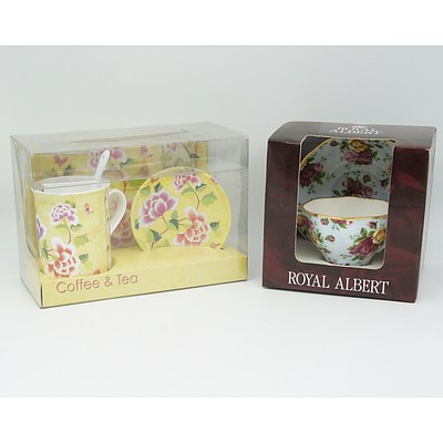 Two Boxed Tea Sets, Including Part Royal Albert
