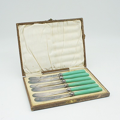 Set of Six Boxed Retro Butter Knives