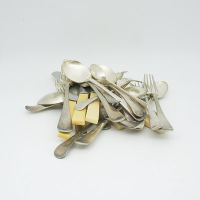 Group of Vintage Silver Plated and Stainless Steel Flatware
