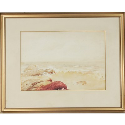 Harold Mehaigh Coastal Scene Watercolour