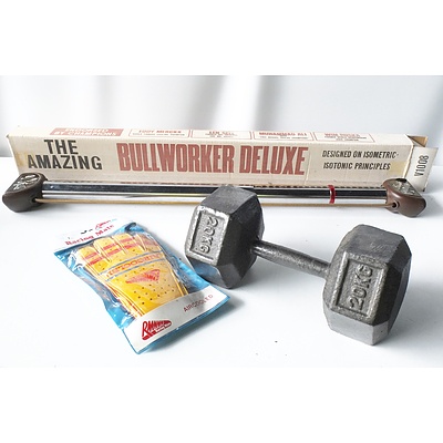Various Fitness Items Including Bullworker Deluxe