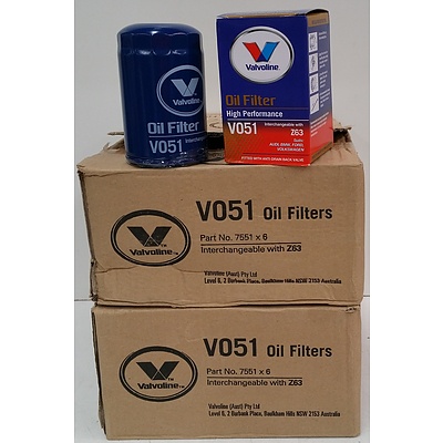 Valvoline V051 Engine Oil Filters - Lot of 24