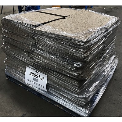 Lot of Approximately 81.23 Square Metres of Loop Pile Carpet Tiles