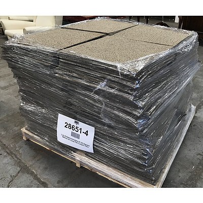 Lot of Approximately 91.22 Square Metres of Loop Pile Carpet Tiles