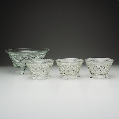 Group of Cut Glass, Including Vase, Bell, Dresser Set and More 