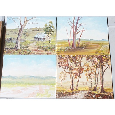 Group of Oil on Canvas Boards