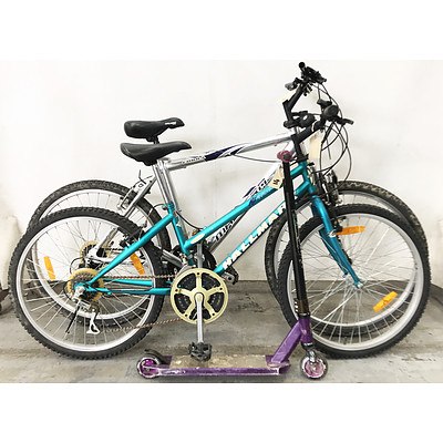 Mountain Bikes & Scooter - Lot of 3