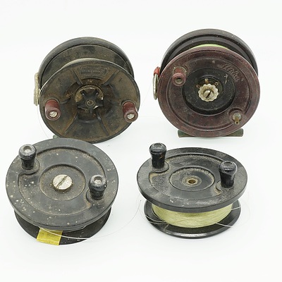 Four Vintage Fishing Reels, Including Alpha, Academy and More 