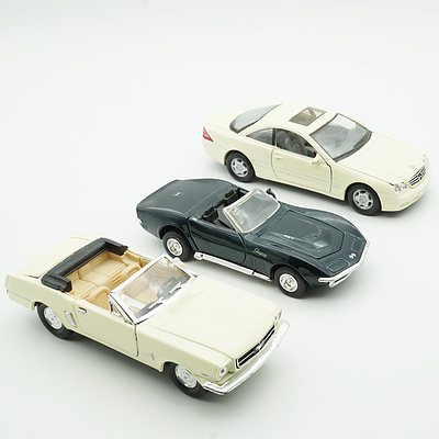 1/32 1969 Corvette, Mustang and Mercedes Benz CL600