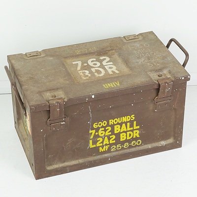 Military 600 Round 7.62 Ball Ammunition Box