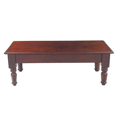 Australian Cedar Coffee Table Having Been Reduced in Height from a Hall Table