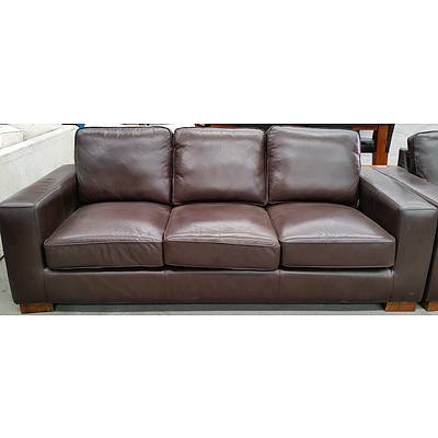 Two Piece Leather Lounge Suite
