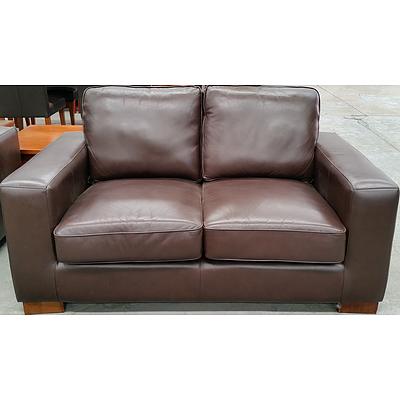 Two Piece Leather Lounge Suite