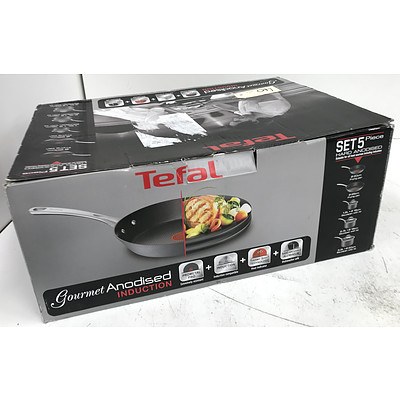 Tefal Gourmet 5 Piece Anodised Induction Cookset - RRP $499 - Brand New