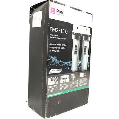 Puretec EM2-110 Whole House Dual Water Filtration System - RRP $590 - Brand New