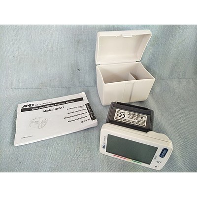 A&D Medical wrist digital blood pressure monitor (model UB-542)