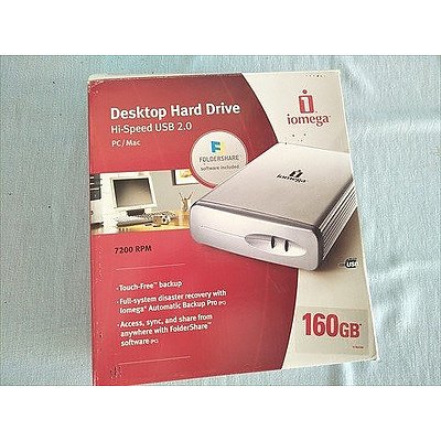 Desktop hard drive 160GB (Hi-speed USB 2.0 / 7200RPM)