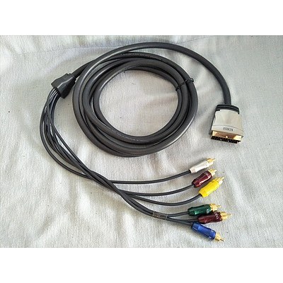 KORDZ evolution UP-OFC Scart cable (source to YcbCr CV RL AV interconnect) - NEW