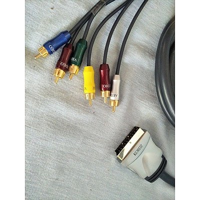 KORDZ evolution UP-OFC Scart cable (source to YcbCr CV RL AV interconnect) - NEW
